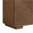 Pemberly Row 3 Door Accent Cabinet with Reeded Pattern in Brown
