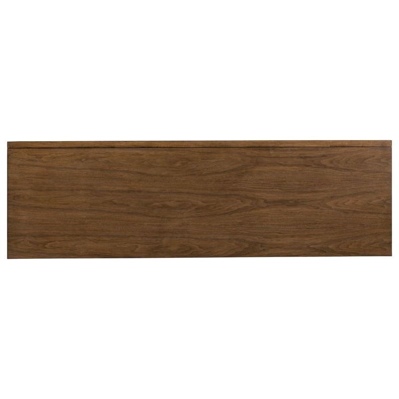 Pemberly Row 3 Door Accent Cabinet with Reeded Pattern in Brown