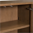 Pemberly Row 3 Door Accent Cabinet with Reeded Pattern in Brown