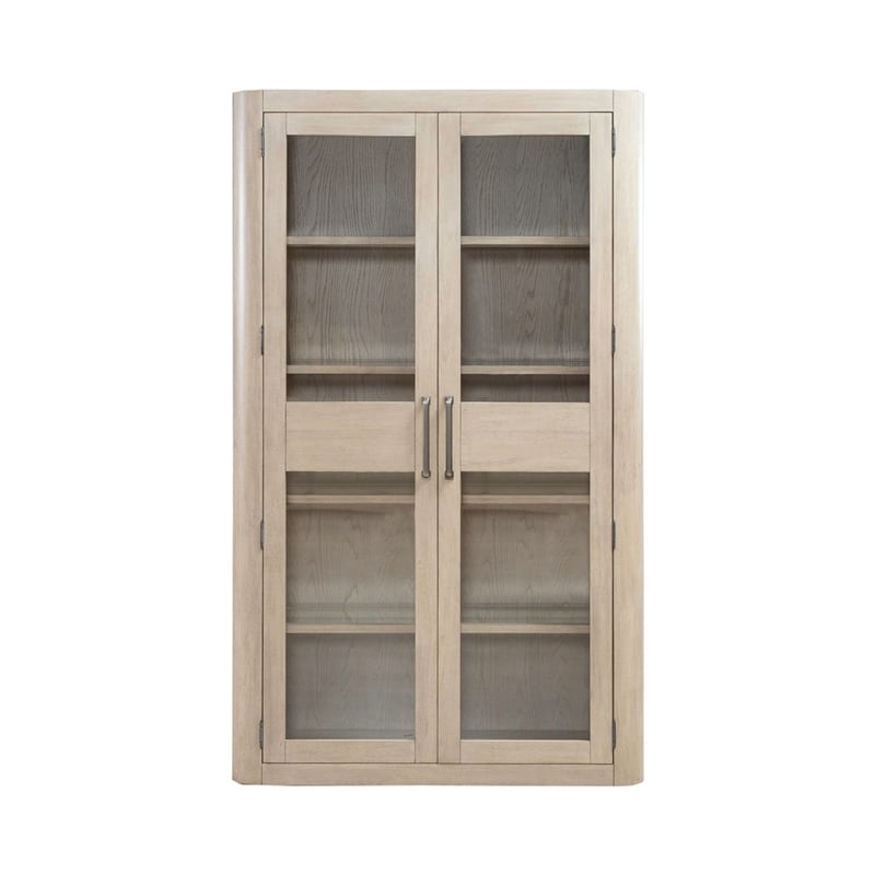 Pemberly Row Bunching Display Cabinet with LED Lighting in White