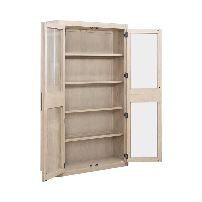 Pemberly Row Bunching Display Cabinet with LED Lighting in White