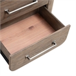 Pemberly Row Nightstand with Built-In Charging Station in Brown