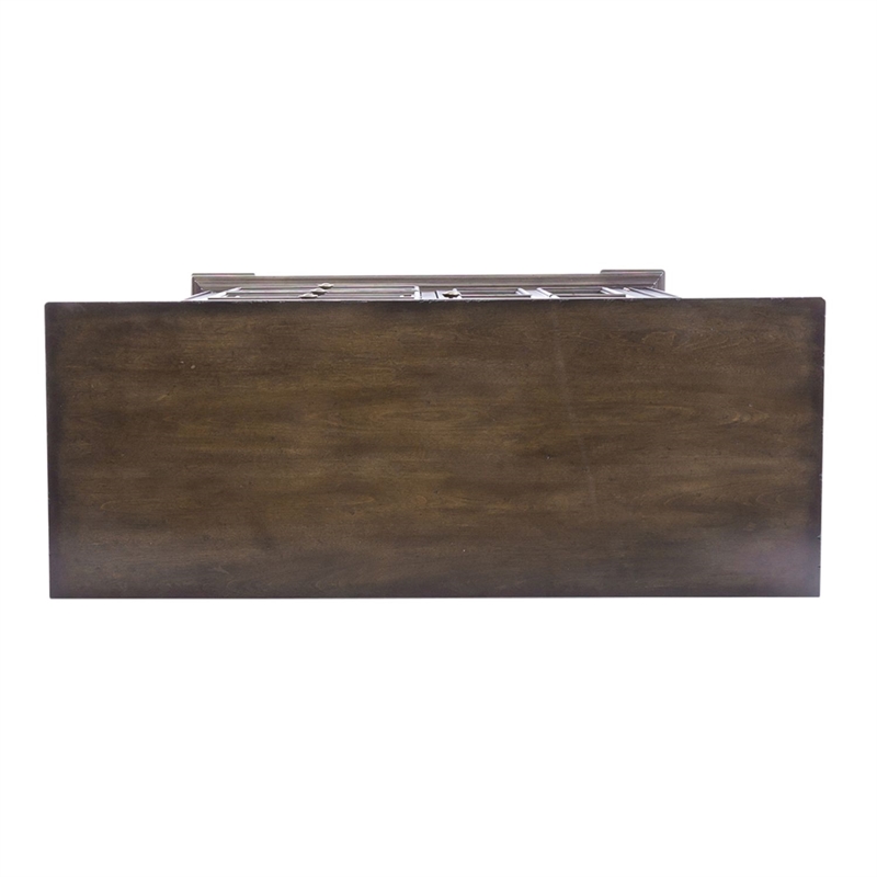 Pemberly Row Door Chest with 5 Drawers and 3 Adjustable Shelves in Brown