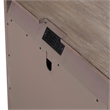 Pemberly Row Open Nightstand with Charging Station and Shelf in Brown