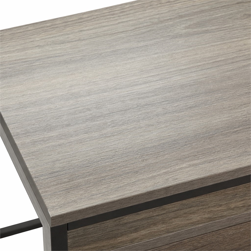 Pemberly Row 3 Piece Cocktail and End Table Set with Glass Tops in Brown