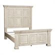 Pemberly Row Queen Panel Bed with Heavy Crown Molding in White