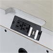 Pemberly Row 2 Drawer Nightstand with Charging Station in Whitestone