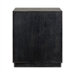 Pemberly Row 2 Door Glass Accent Cabinet with Adjustable Shelf in Charcoal