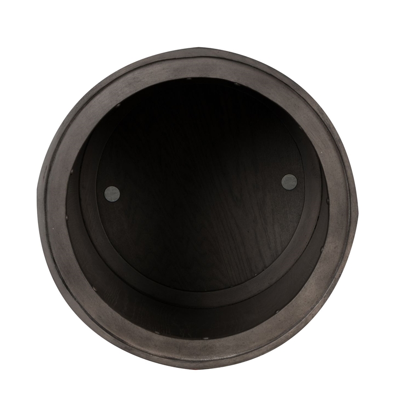 Pemberly Row 3 Piece Drum Cocktail and End Table Set with Casters in Gray