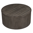 Pemberly Row 3 Piece Drum Cocktail and End Table Set with Casters in Gray
