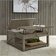 Pemberly Row 3 Piece Lift Top Cocktail and End Table Set in Weathered Taupe