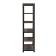Pemberly Row 72 Inch Bookcase with Floating Shelves and X Accent in Gray