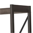 Pemberly Row 72 Inch Bookcase with Floating Shelves and X Accent in Gray