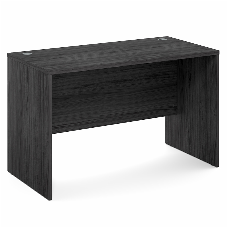 Pemberly Row 47 Inch Computer Desk with Modesty Panel in Coastal Grey