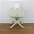 Pemberly Row 1 Drawer Accent Table with Full Extension Guide in Green