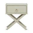 Pemberly Row 1 Drawer Accent Table with Full Extension Guide in Green