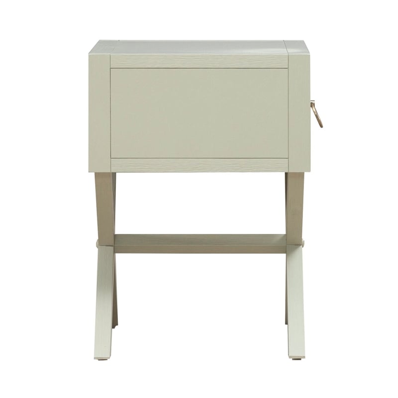 Pemberly Row 1 Drawer Accent Table with Full Extension Guide in Green