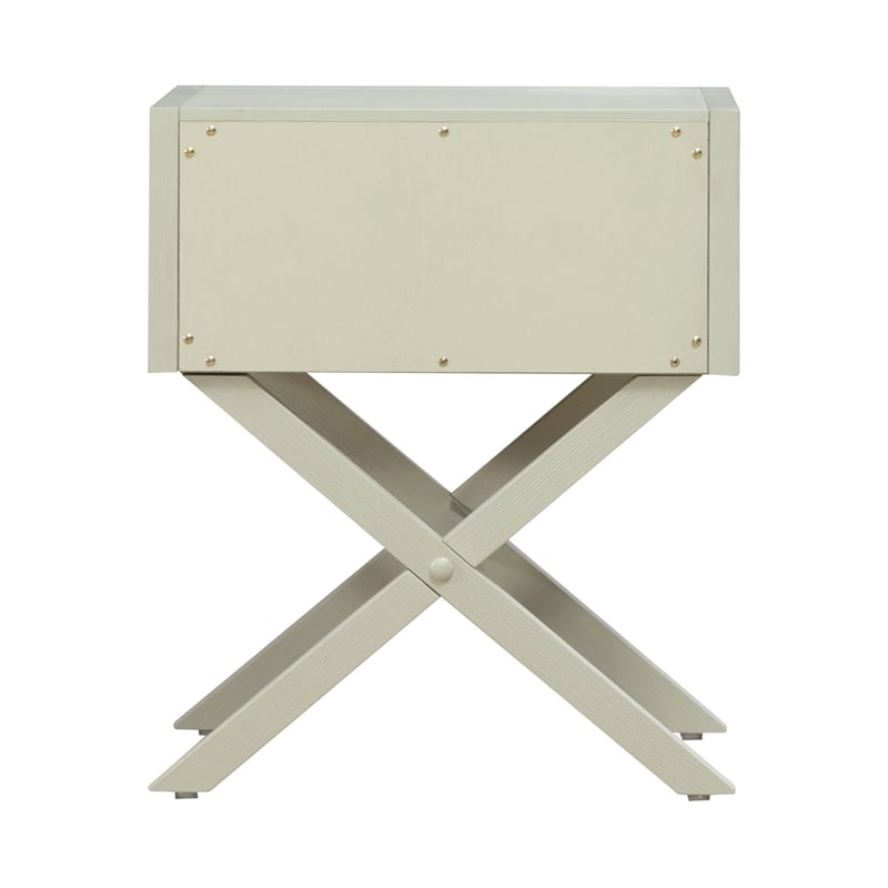 Pemberly Row 1 Drawer Accent Table with Full Extension Guide in Green