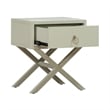 Pemberly Row 1 Drawer Accent Table with Full Extension Guide in Green