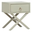 Pemberly Row 1 Drawer Accent Table with Full Extension Guide in Green