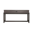 Pemberly Row Console Bar Table with Charging Station in Greystone