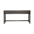 Pemberly Row Console Bar Table with Charging Station in Greystone