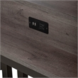 Pemberly Row Console Bar Table with Charging Station in Greystone