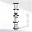 Pemberly Row 5-Tier Corner Open Storage Bookshelf in Black Espresso