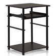 Pemberly Row Engineered Wood Laptop Computer Desk in Espresso/Black