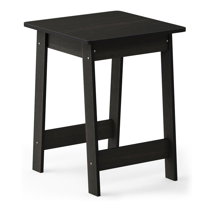 Pemberly Row Engineered Wood End Table with Storage in Espresso
