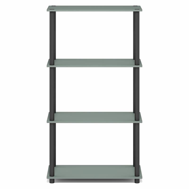 Pemberly Row 4-Tier Toolless Corner Shelf with Open Storage in Sage Green