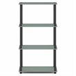 Pemberly Row 4-Tier Toolless Corner Shelf with Open Storage in Sage Green