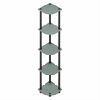 Pemberly Row 5-Tier Corner Bookshelf Tool-Free Assembly in Sage Green