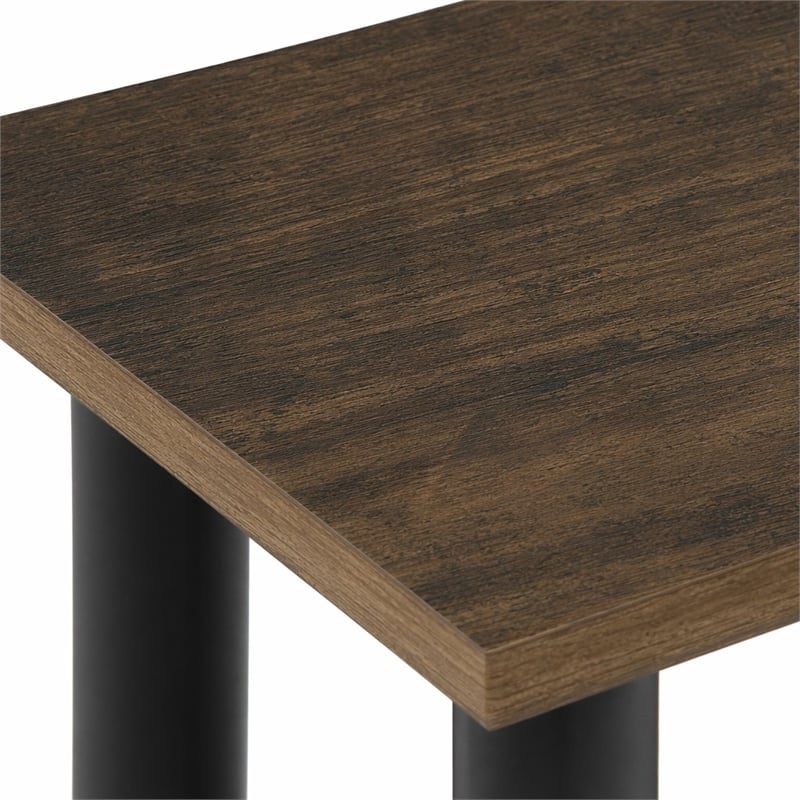 Pemberly Row 4-Bins System Rack with Display Shelf in Columbia Walnut/Black