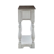 Pemberly Row White Hall Console with Distressing and Pewter Hardware