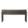Pemberly Row Black Console Bar Table with Charcoal and Ash Finish Accents