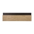 Pemberly Row Black Console Bar Table with Charcoal and Ash Finish Accents