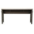 Pemberly Row Black Console Bar Table with Charcoal and Ash Finish Accents
