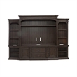 Pemberly Row Entertainment Center with Piers and Breakfront Styling in Brown