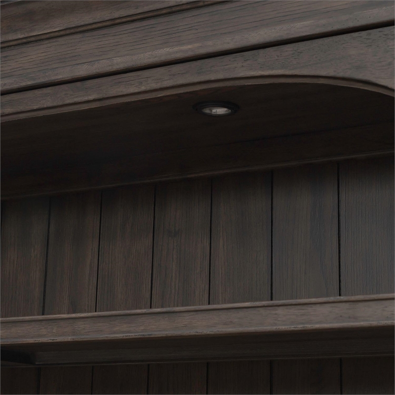 Pemberly Row Entertainment Center with Piers and Breakfront Styling in Brown