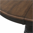 Pemberly Row Black Pedestal Table Set with Butterfly Leaf and Spindle Chairs