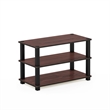 Pemberly Row 3-Tier Shoe Rack Organizer Storage in Cherry Oak