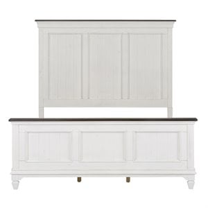 Pemberly Row White Queen Panel Bed with Felt Lined Drawers and Slat System
