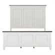Pemberly Row White Queen Panel Bed with Felt Lined Drawers and Slat System