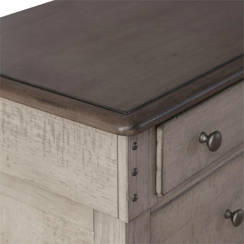 Pemberly Row Dresser and Mirror in Weathered Linen with Felt Lined Drawers