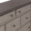 Pemberly Row Dresser and Mirror in Weathered Linen with Felt Lined Drawers