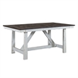 Pemberly Row 5 Pc Trestle Table Set in White Wood Finish