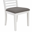 Pemberly Row 3-Piece Drop Leaf Dining Set in White and Carbon Gray