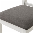 Pemberly Row 3-Piece Drop Leaf Dining Set in White and Carbon Gray