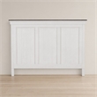 Pemberly Row White King Panel Headboard with Bolt On Rail System